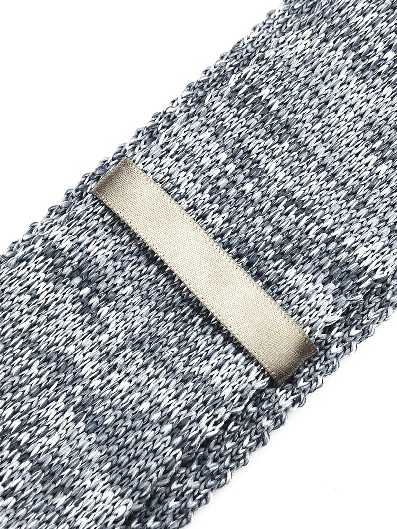 Secdtie Men's Skinny Knit Tie Vintage Mixed Pattern Casual 2.4" Necktie (One Size, Tweed Grey) - Image 3